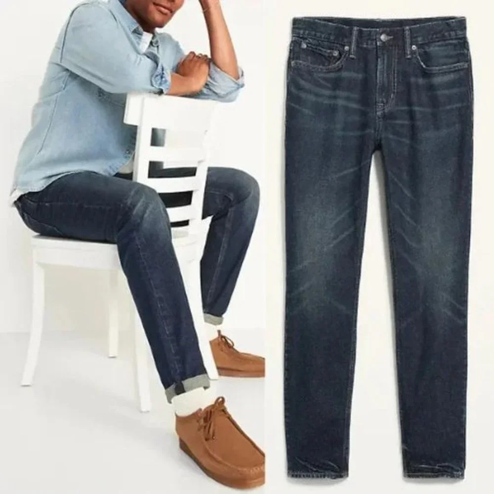 NWT Old Navy Original Straight Taper Non-Stretch Jeans for Men - Picture 4 of 4